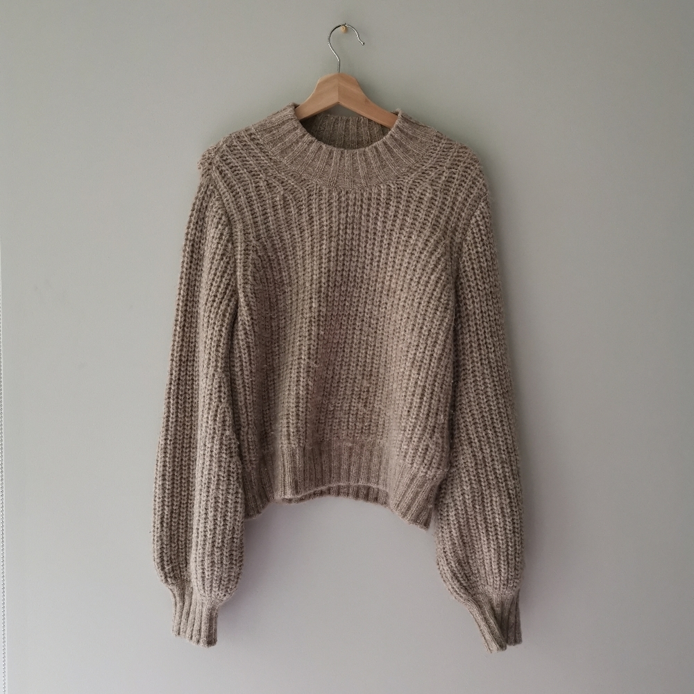 DOEN lulu sweater baby alpaca bubble sleeve? SZ S